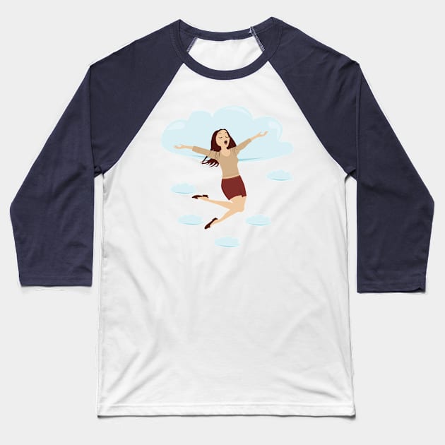 Into the clouds Baseball T-Shirt by Aurealis